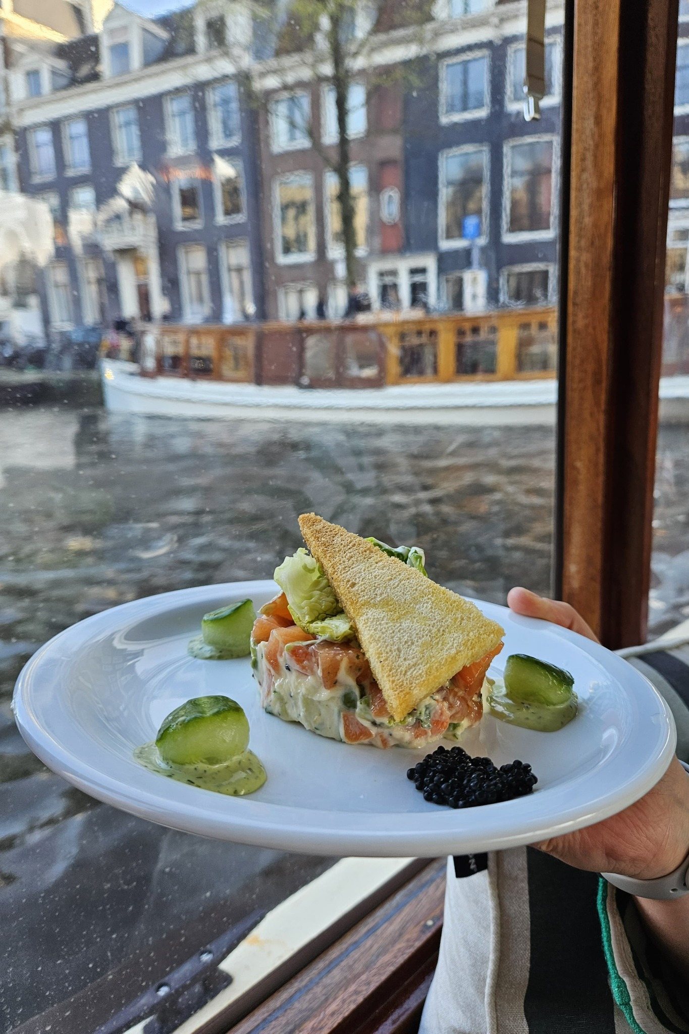 Private dinner cruise dish aboard Energie