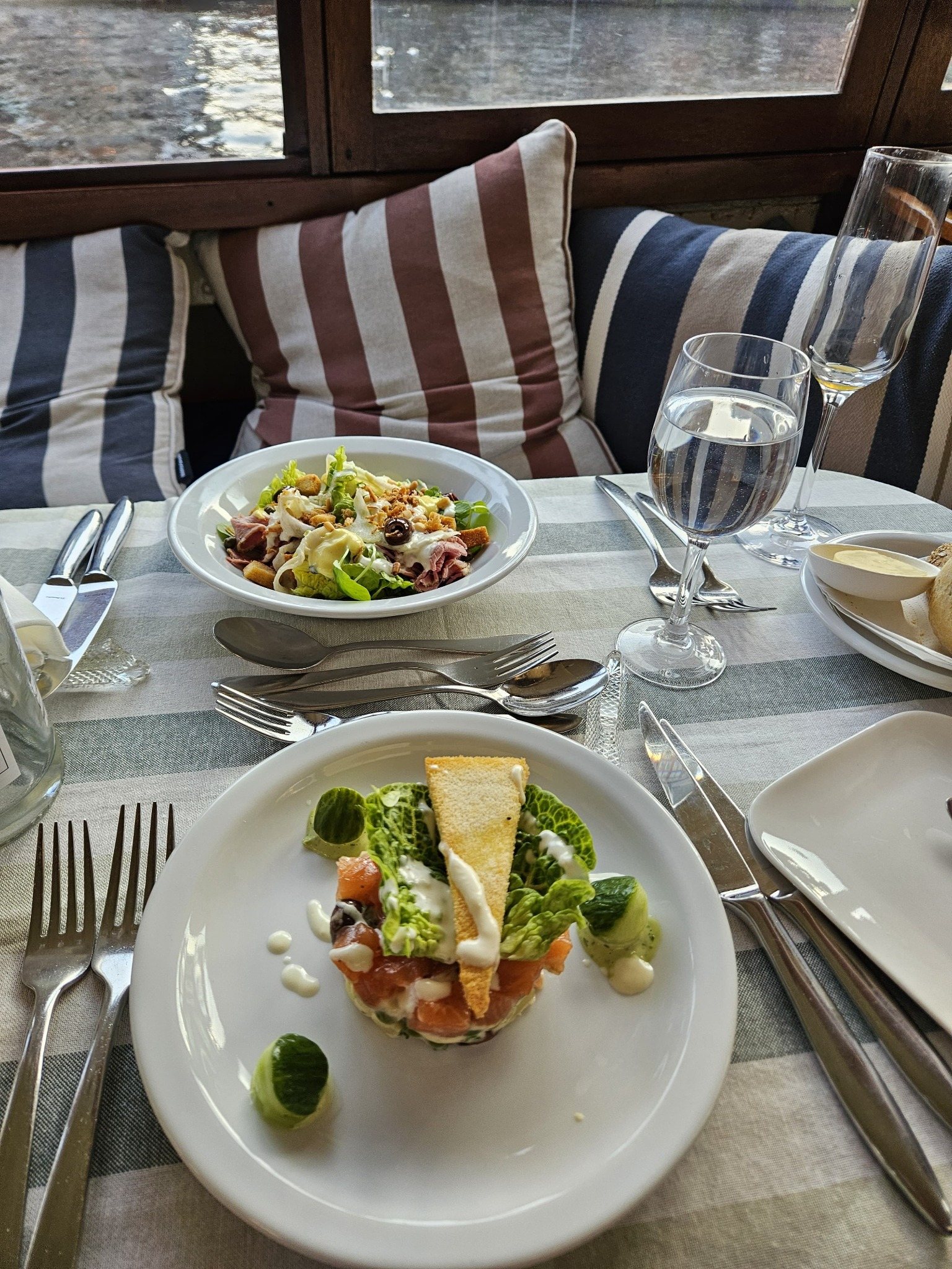 Fine dining aboard private salon boat Amsterdam
