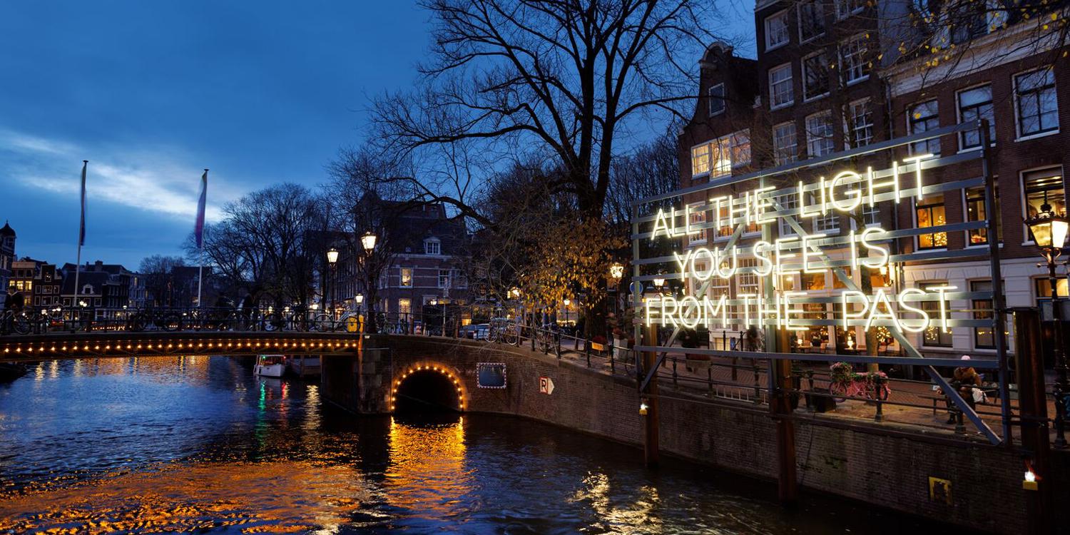Amsterdam Light Festival canal artwork